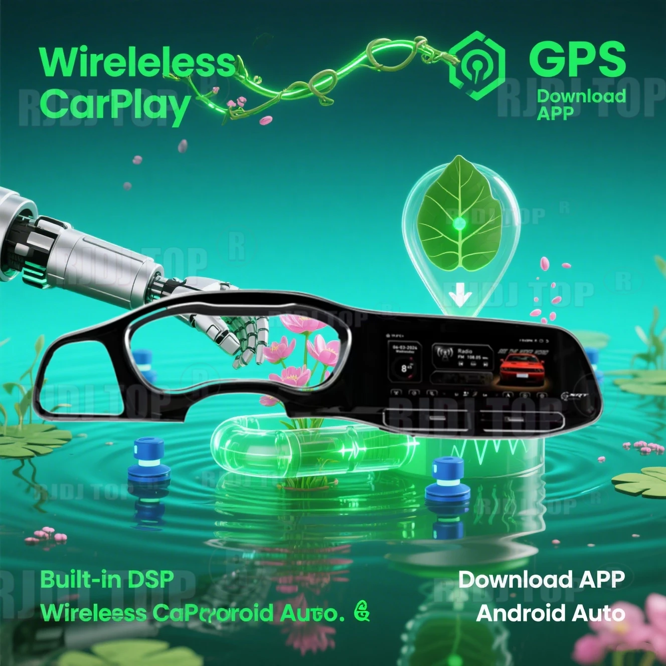 12,3 pulgadas para Dodge Challenger SRT Hellcat cargador R/T 2010-2023 Android Auto estéreo GPS navegación coche Carplay Autoradio Monito