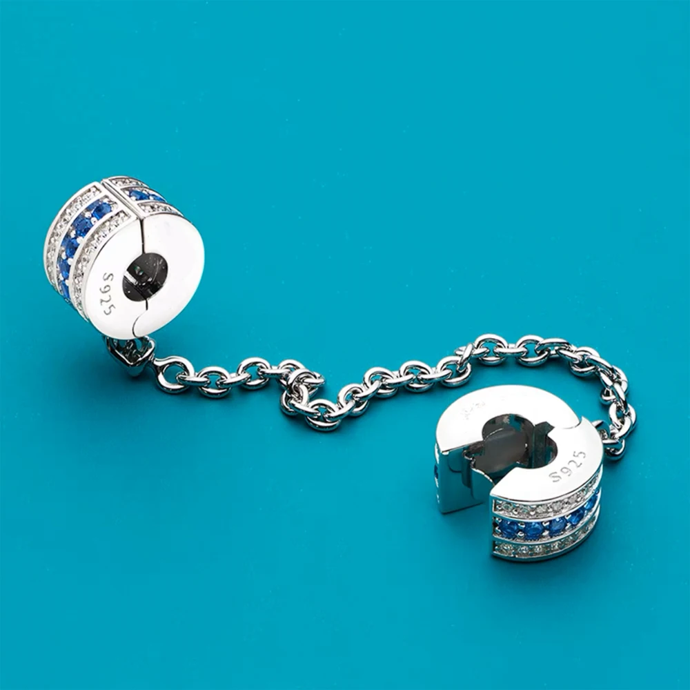 Hot Sell 925 Silver Stars And The Moon Button Pendants Charms Beads Fit Original Bracelet Accessorie DIY Jewelry For Women Gift image 3