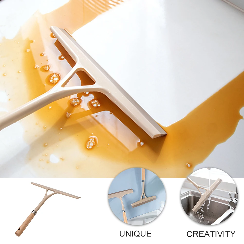 

Premium Long Handle Window Squeegee Glass Wiper Water Remover Tool Car Windshield Cleaner Wall Surface Scraper Durable Silicone