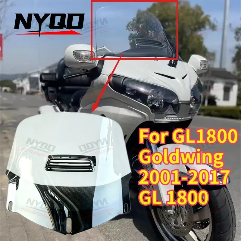 

Vented Standard Height Windscreen Windshield Fit For GL1800 Goldwing 2001-2017 GL 1800 Gold Wing Motorcycle Accessories