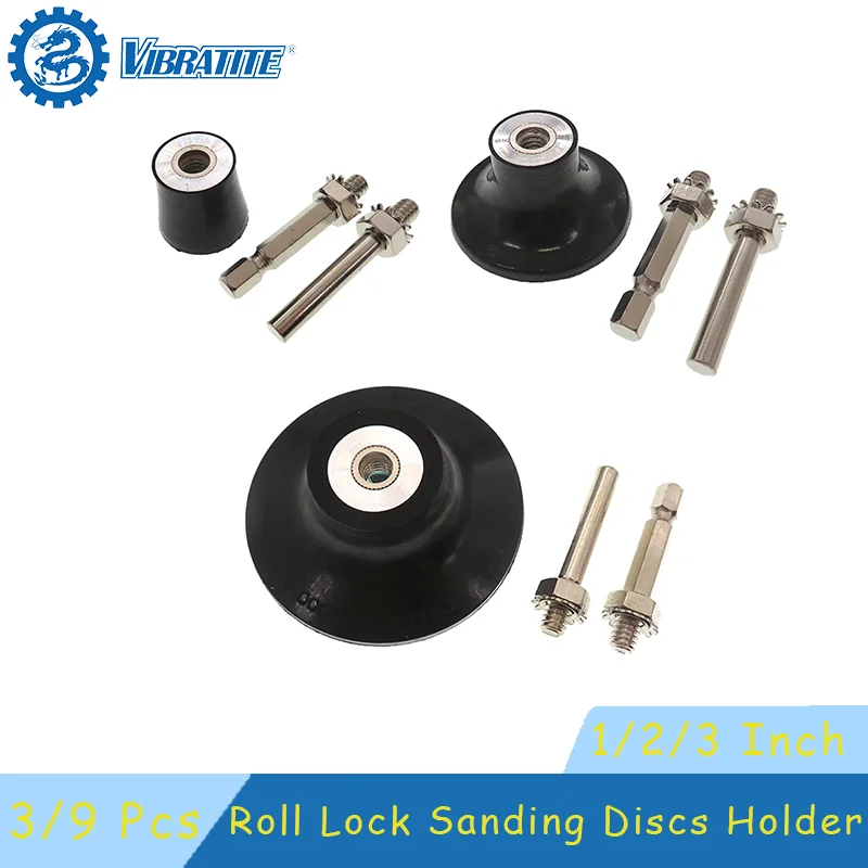 

Быстросменный держатель диска 1/2/3-дюймового диска, 3/9 шт., держатель диска с фиксатором и хвостовиками 1/4 дюйма для полировки, аксессуары для шлифовальных машин