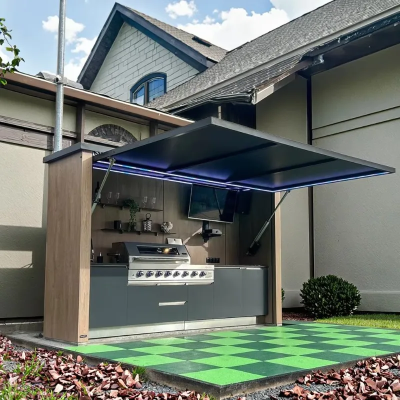 BBQ House All-In-One Heavy-Duty Stainless Steel Grill Modern Style Prefet for All-Weather Family Gatherings & Parties Customized