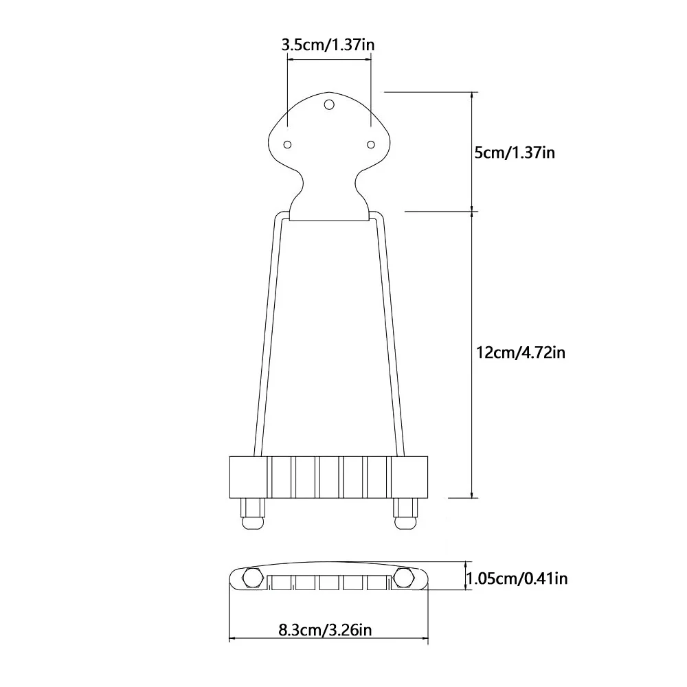 

Guitar Bridge Tailpiece for Semi-Hollow Body, Hollow Electric Guitar Bridge with Tailpiece, Replacement Parts