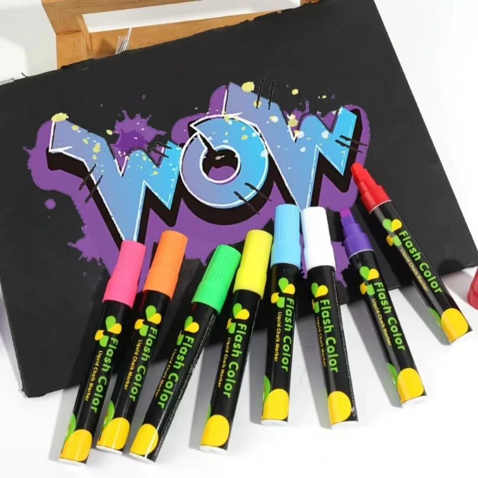 Chalk Erasable LED Highlighter Fluorescent Marker Whiteboard Graffiti Blackboard Glass Window Painting Advertisement Chalk