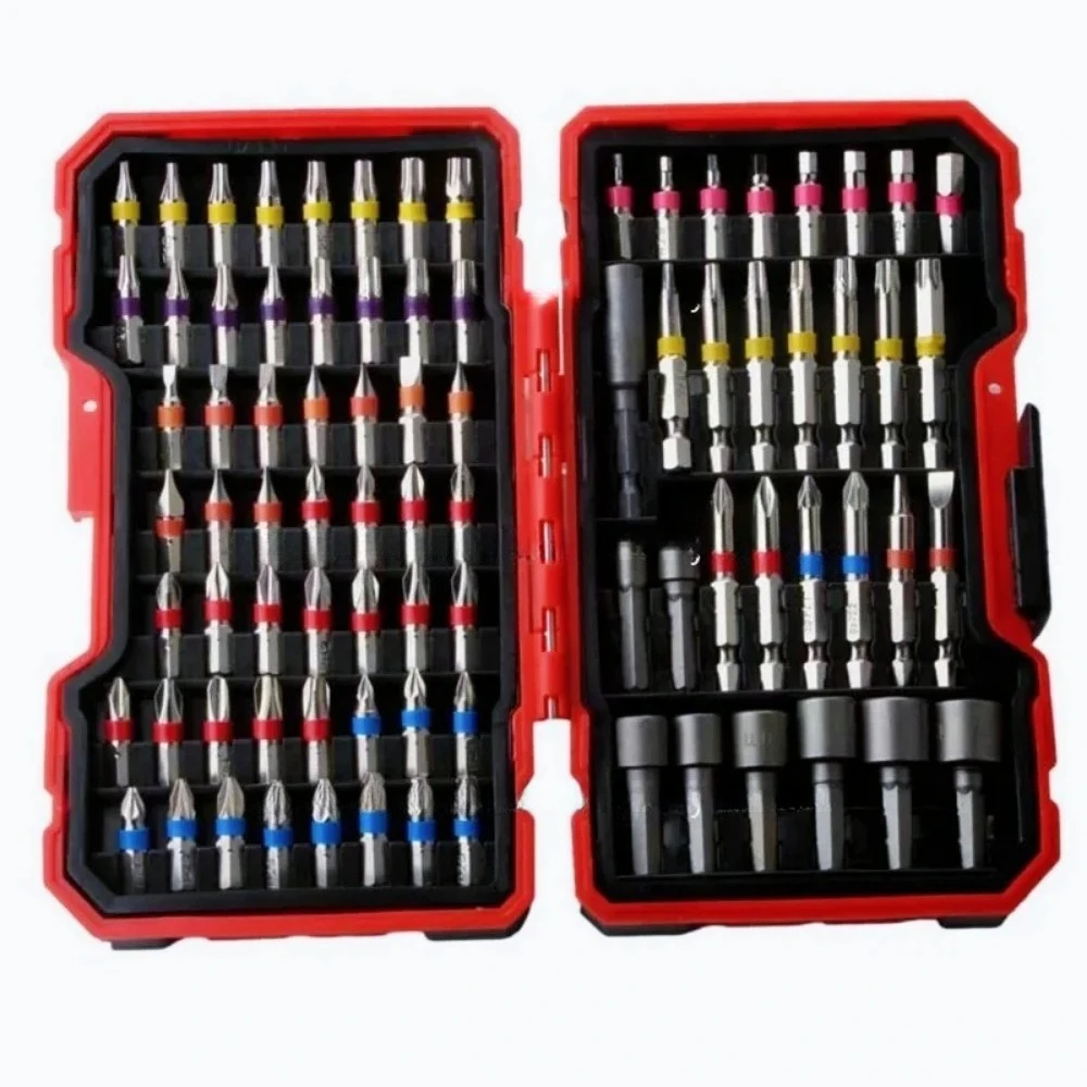 ZZ-Suitable for  Cross Border Factory 83 Piece Set Of Anti Slip Screwdriver Heads,Rainbow,Strong Sleeve,Electric,Drill