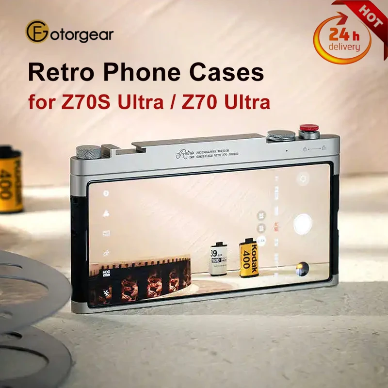 

Чехол для телефона Fotorgear Professional Photography для Nubia Z70S Ultra / Z70 Ultra, совместимый с портретными линзами диаметром 60 мм, классический ретро-чехол