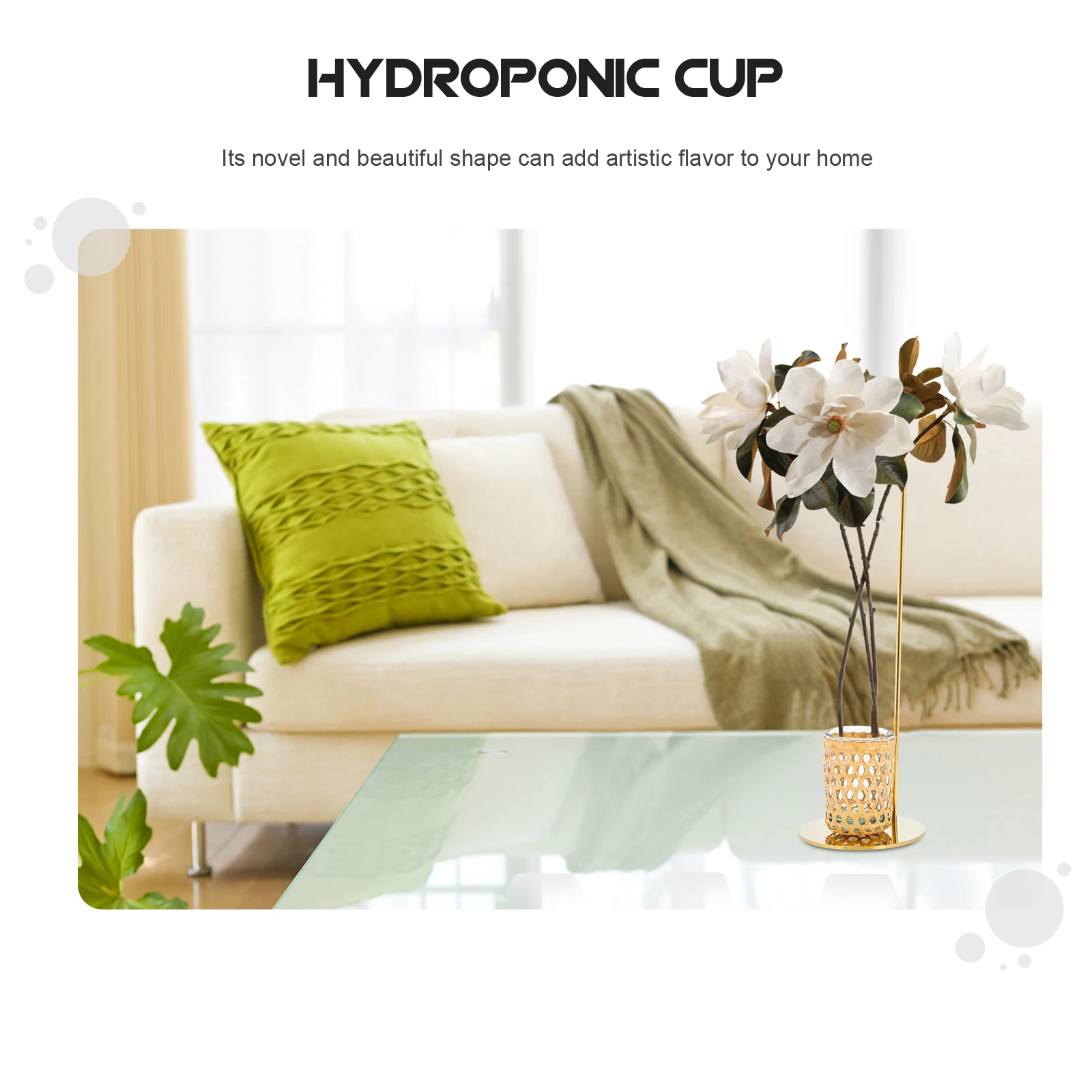 

1 Set Bamboo Woven Vase Glass Hydroponic Flower Pot Desktop Decor Leakproof Fresh Design Ornamental Flower Arrangement Cup For