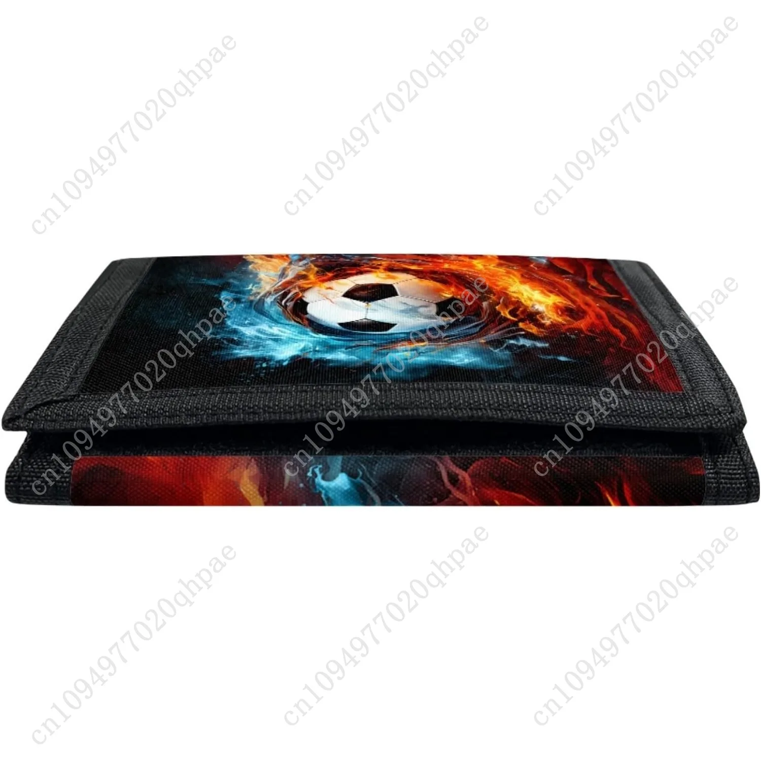 FUSURIRE النار المياه كرة القدم الاطفال محفظة ثلاثية الطي للبنين كول طفل المحفظة الهدايا ثلاثي أضعاف الرياضة في الهواء الطلق محفظة عملة بطاقة الهوية