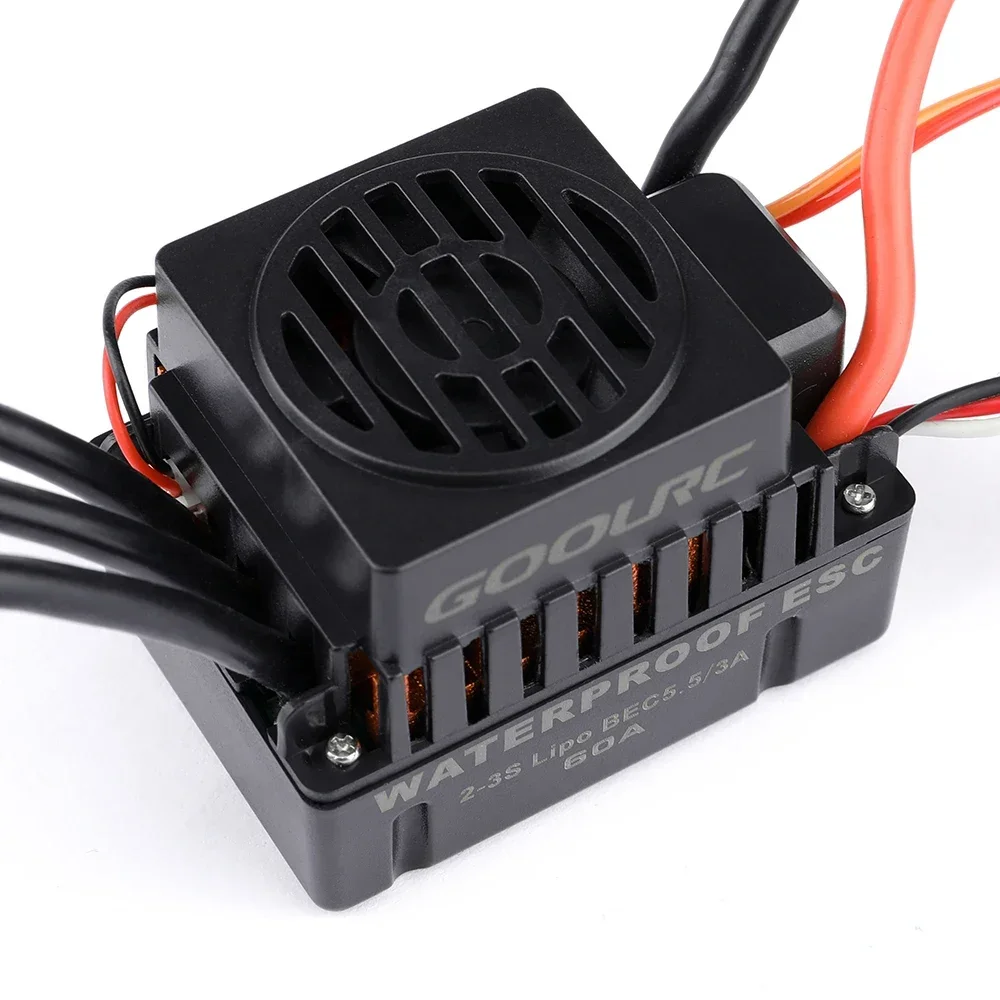 

l for GoolRC Upgrade Waterproof 3650 4300KV Brushless Motor with 60A ESC Combo Set for 1/10 RC Car Truck