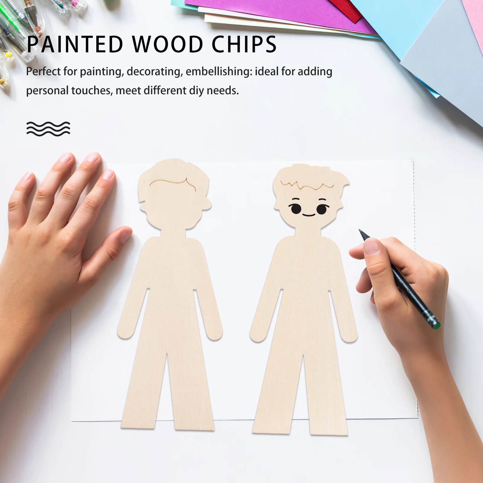 

20pcs Wooden Cutouts Crafts Unfinished Slices Solid Boards For Diy Decorations Wedding Party Home Crafts Supplies Wood Ornaments