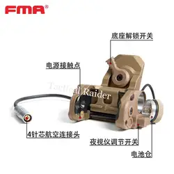 Casco táctico FMA GSGM ANVIS NVG compatible con soporte y base