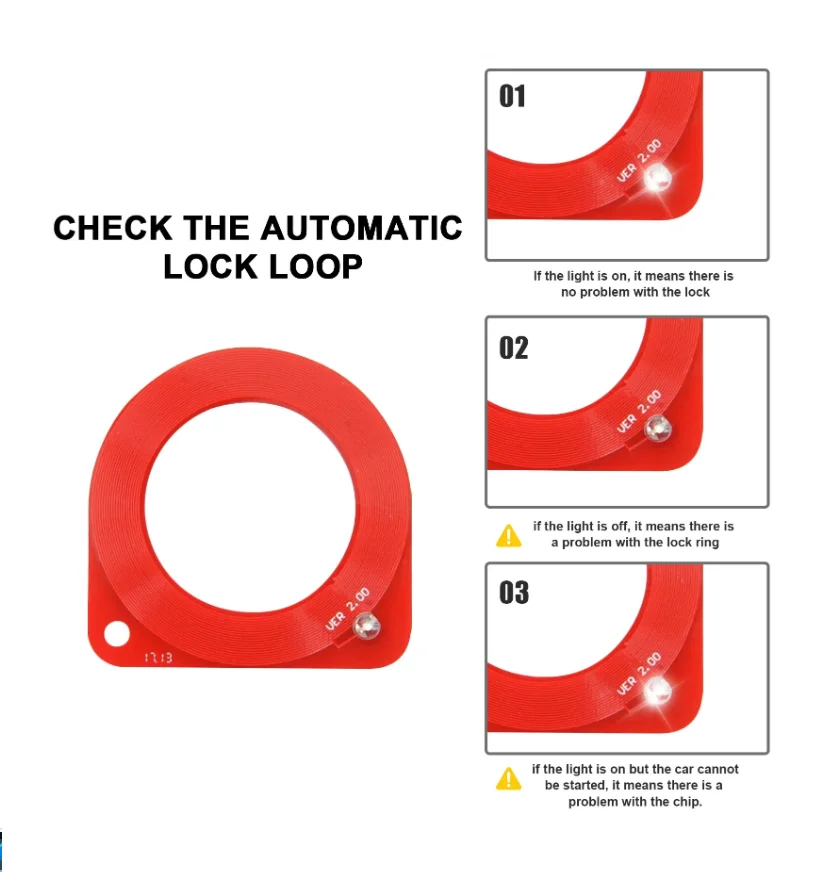 Car Fast Checking Chip Tool Immobiliser System ECU Induction Signal Detection Auto Lock Check Ring Car Key Test Coil Agreeable