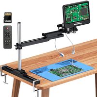 Andonstar 2025 AD210A 10.1'' HDMI Digital Soldering Microscope with Boom Slide Arm Stand Electronic Microscope for PCB Soldering
