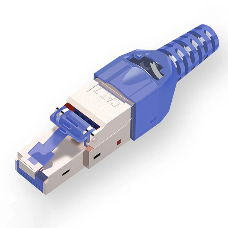 ZoeRax RJ45 Cat8 Cat7 Cat6A Steckverbinder Werkzeuglos, Zinklegierung Abgeschirmte Ethernet-Anschlussstecker, 10Gbps Einfacher Internet-Stecker