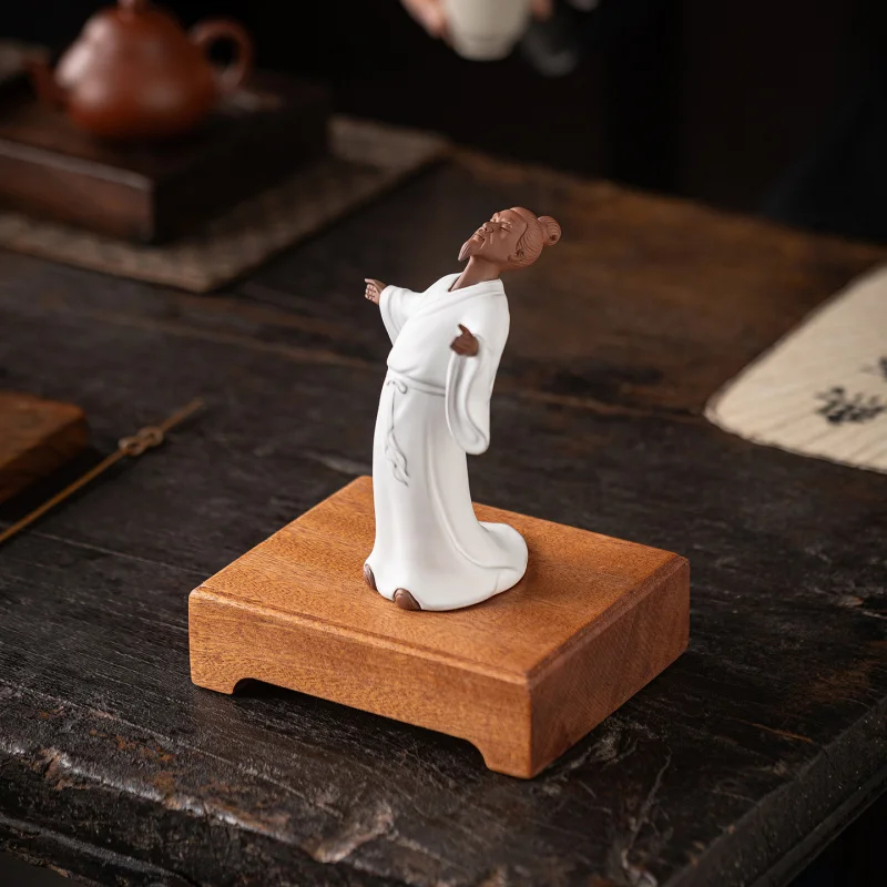 Shiwan Ceramic Chinese-Style Home Decor For Living Room Study, TV Cabinet Ornaments, Classical Figure Of The Poet And Sage L