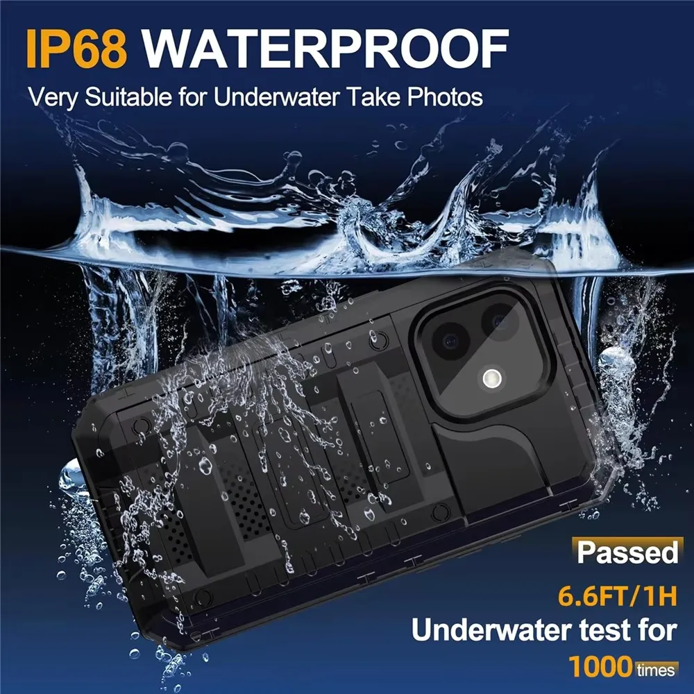 

IP68 Underwater 360°Waterproof Case for iPhone 16 Pro Max 15 14 13 12 11 Full Body Protective Dustproof Anti Fall Diving Cover