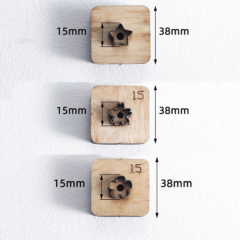 1 szt. Szablony do skórzane kwiaty z ostrą skórą w kształcie kwiatów/wzór w gwiazdy DIY formy z wydrążonym dziurkacz papierowym narzędzie