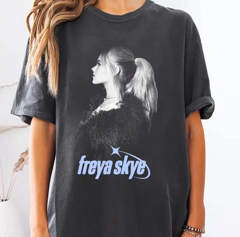 Camiseta Freya Skye Oversized Y2k para Mujer y Hombre, Estilo Urbano, Descendants Zombies Worlds Collide Tour The Rise of Red, Manga Corta