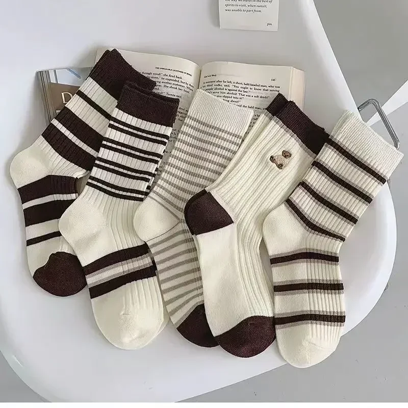 

5PCS Designer Socks Sports Women Men Fashion Cute Breathable Warm Antibacterial Medium Socks Cute Socks Long Socks Kawaii Socks