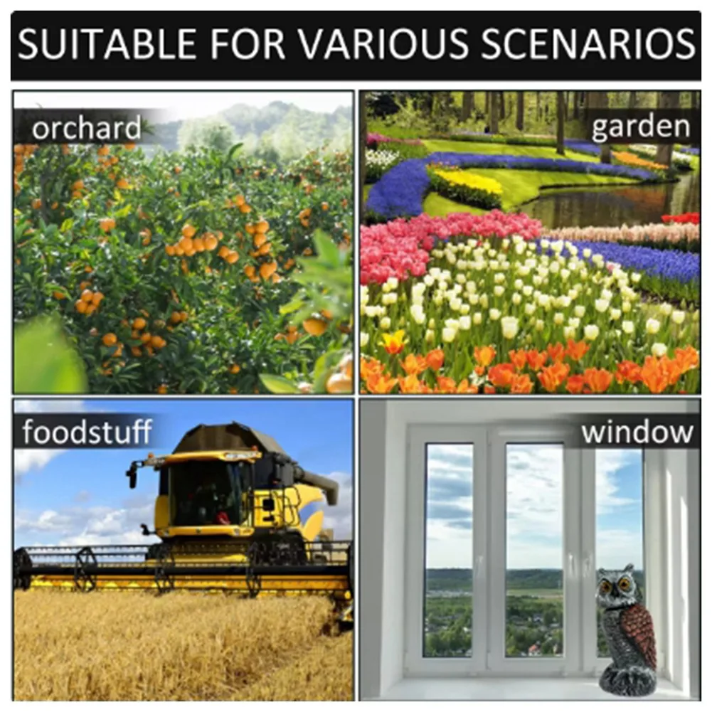 

Устройства контроля отпугивания совы ABLQ 360° ° Поворотная поддельная приманка совы, сова, отпугивающее устройство для птиц, украшение для сада