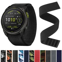 26mm 22mm Watch Strap For Garmin Enduro 3 2/Fenix E 8 47mm 51mm 7 7X Pro 6 5Plus/Epix Pro Gen 2/Instinct 2X Hook Loop Nylon band