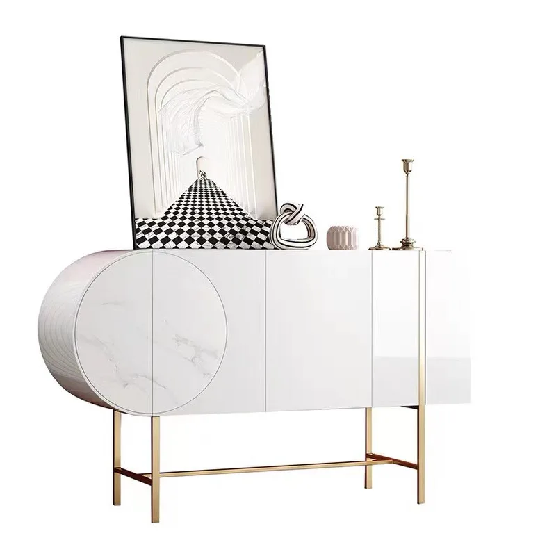 CX modern simple entrance cabinet, living room partition decoration, high-end solid wood dining side cabinet