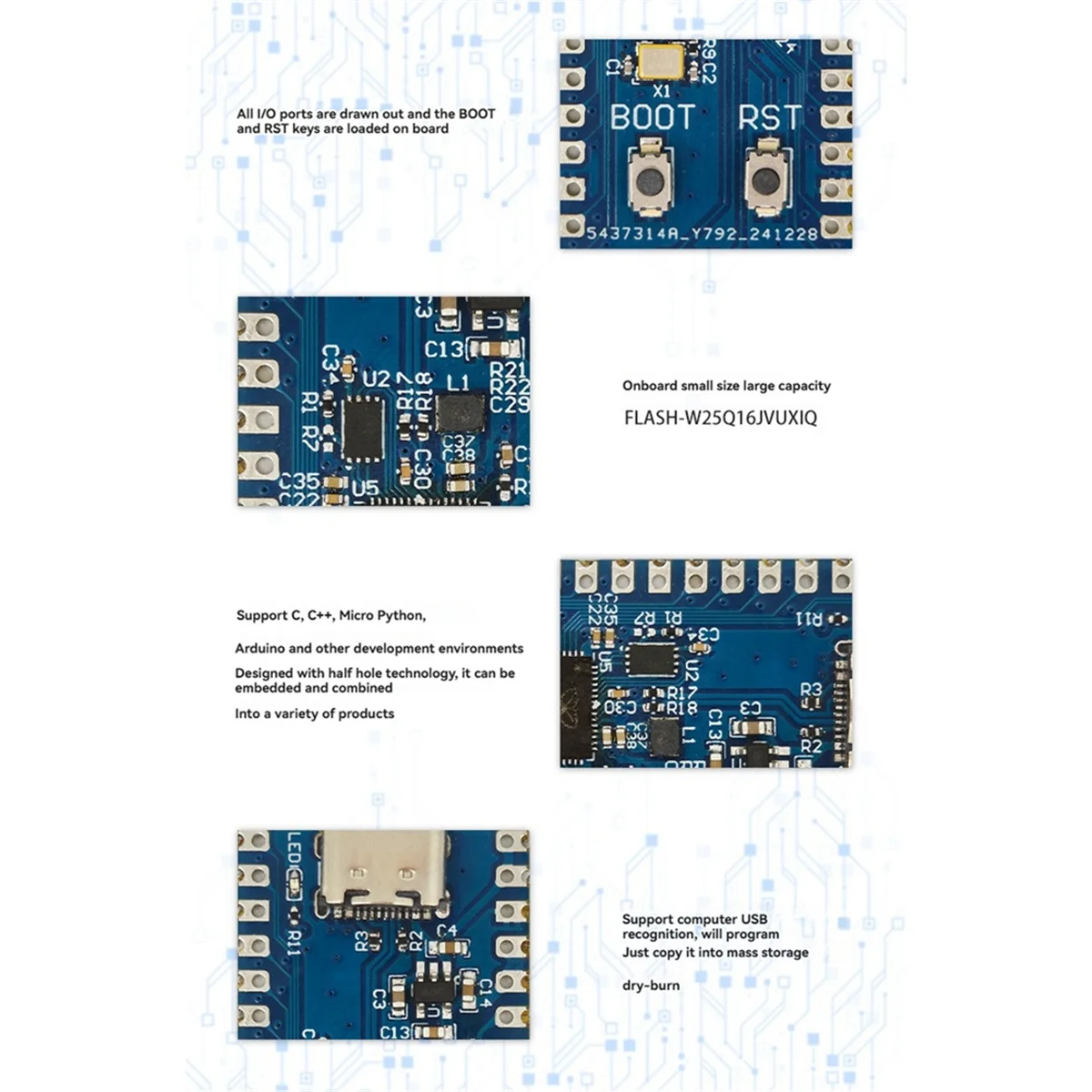 A05RP For 2 RP2350 Development Board Support Computer USB Recognition Compatible with 2