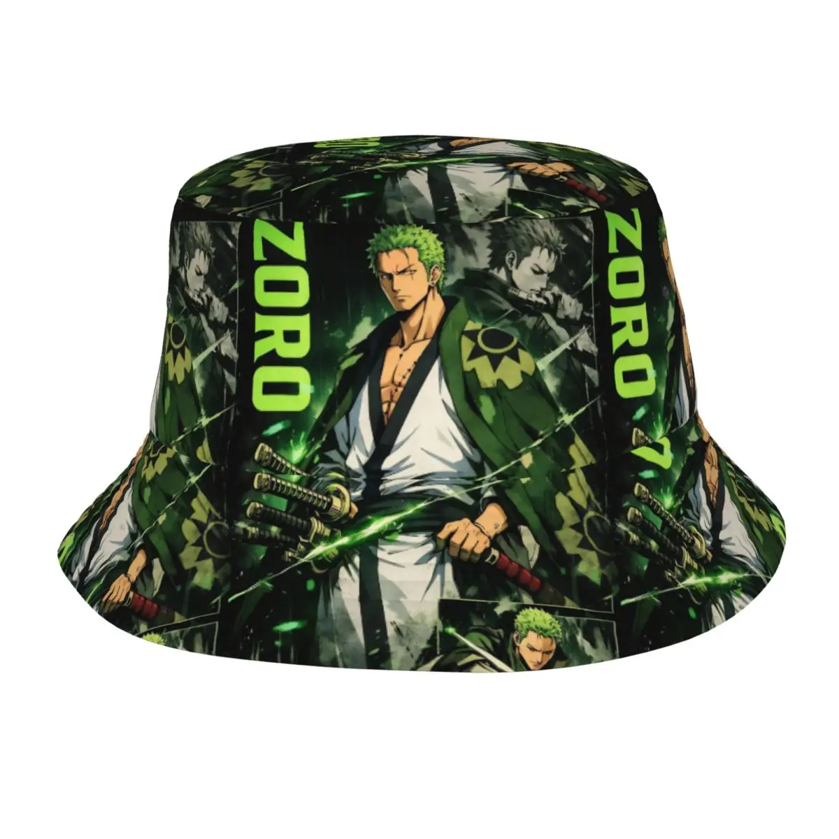 Summer Vacation Getaway One Piece Zoro Wano Pirate Accessories Bucket Hat Women Sun Hat Luffy Panama Hat Fishing Cap Outdoor
