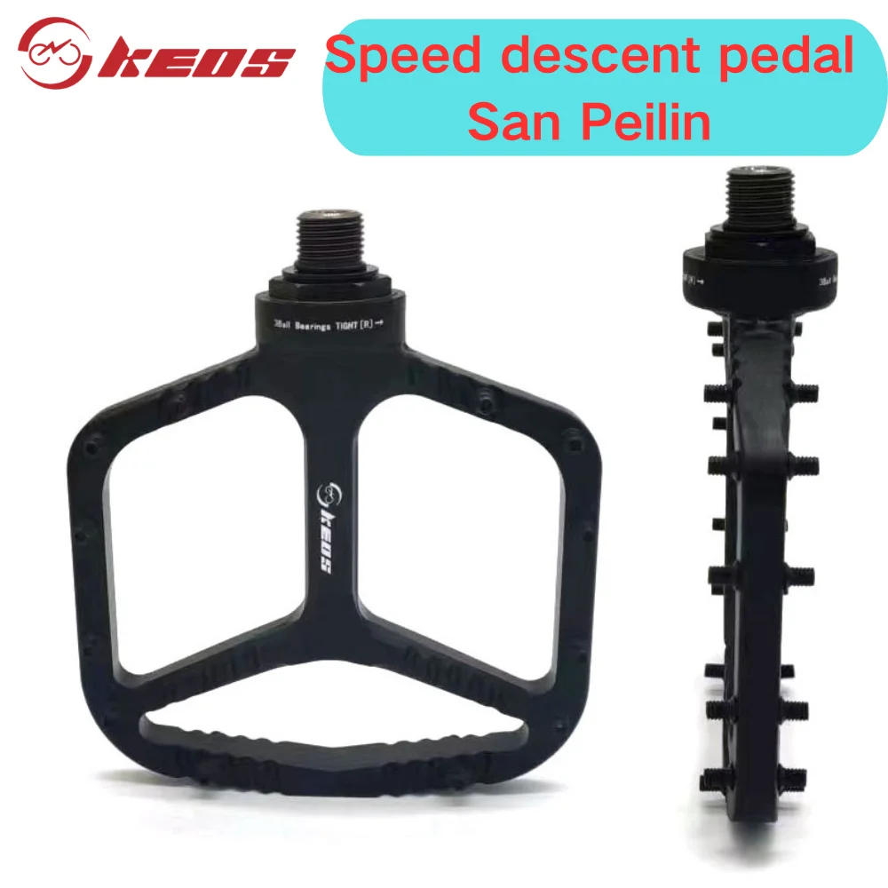 

Педали KEOS MTB — легкие велосипедные педали из алюминиевого сплава, 12 противоскользящих шипов/боковых элементов с смазкой и подшипниками, педали для горного велосипеда XC AM