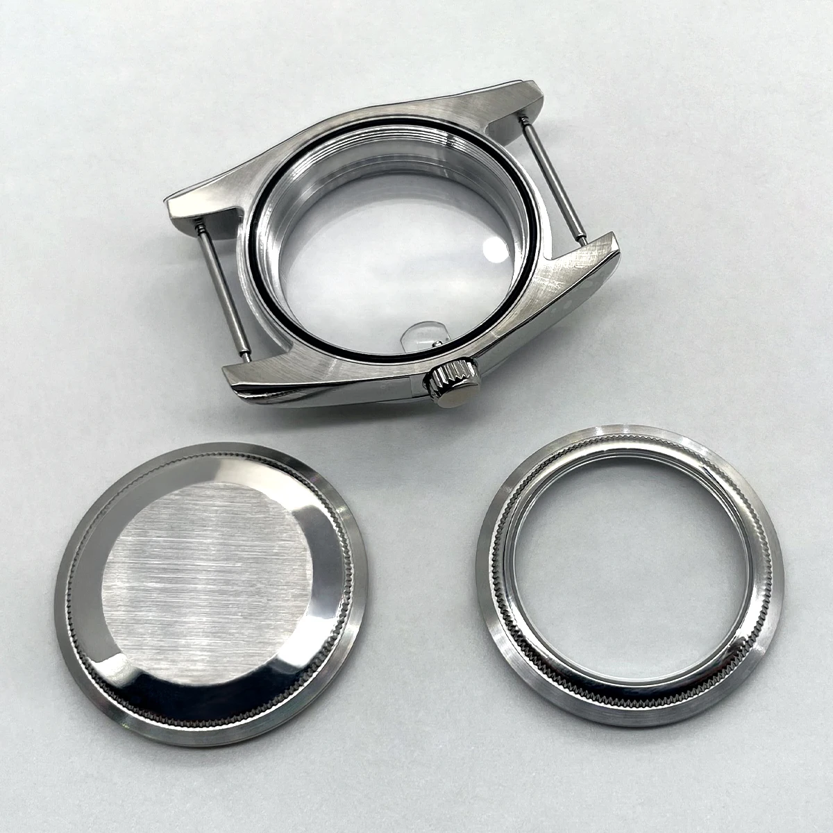 Neiton 36mm/39mm Silver Watch Case Watch Case 316L Stainless Steel For Seiko NH35 NH34 NH36 NH38 Miyota 8215 Movement image 3