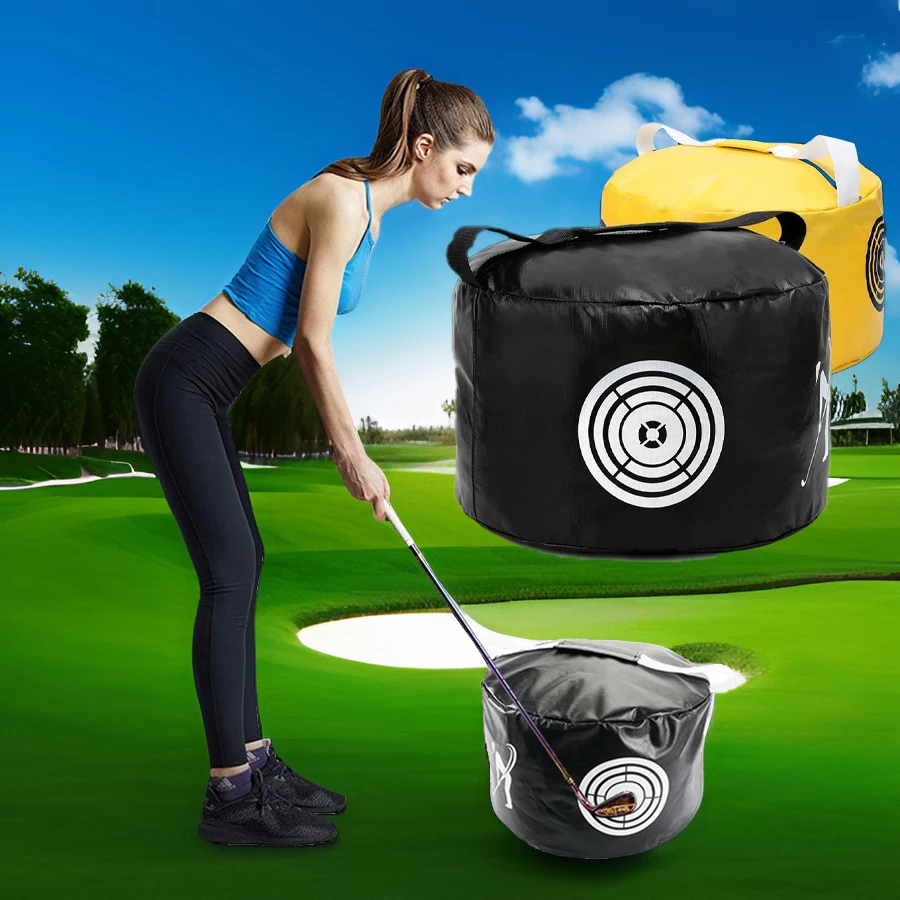 

1pc Golf Swing Training Bag with Target Design,Durable PVC Portable Practice Aid for All Skill Levels, Sturdy Handle