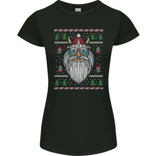 Christmas Viking Funny Thor Odin Valhalla Womens Petite Cut T-Shirt