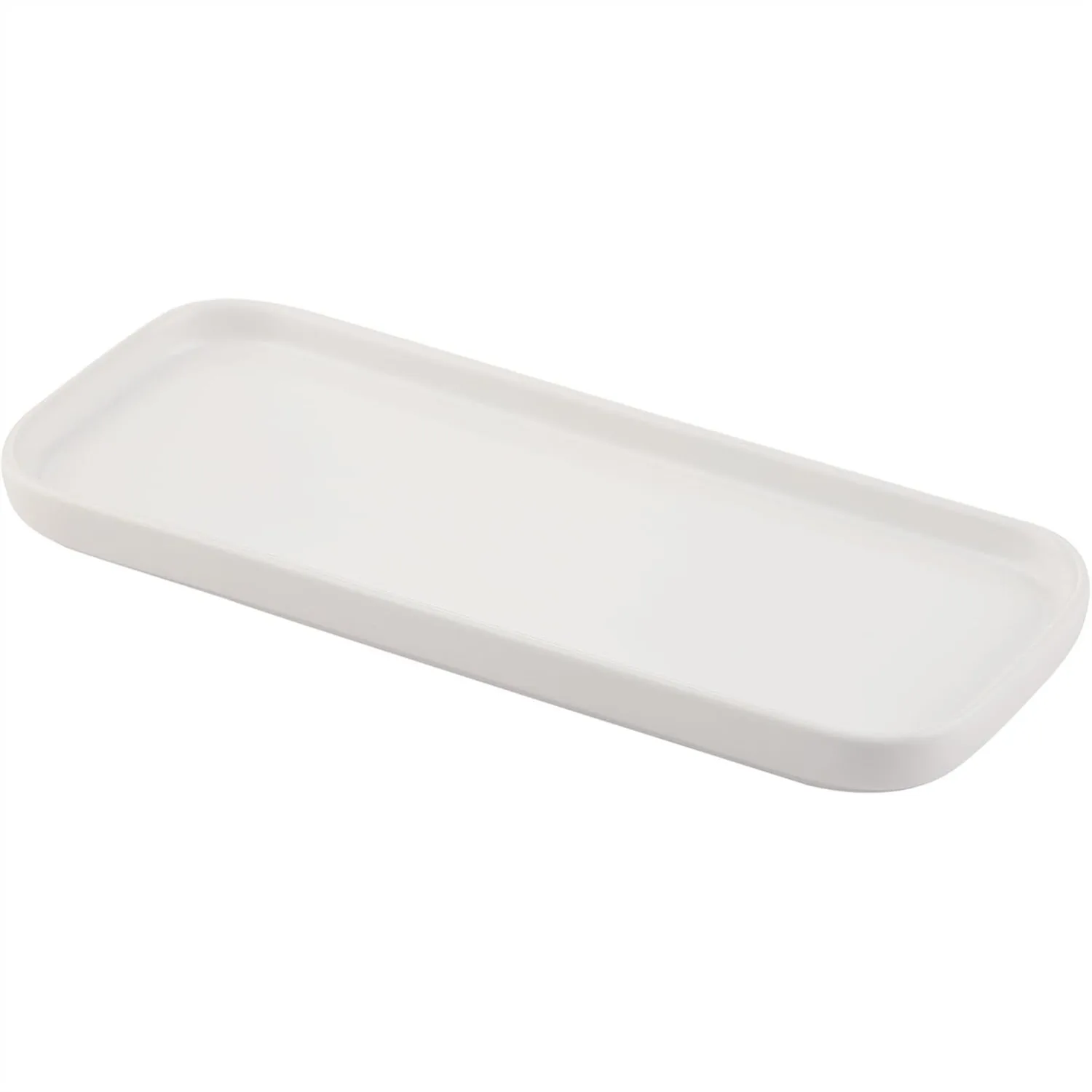 

Ceramic Tray for Kitchen Counter, Narrow Vanity Tray for Bathroom Counter, Soap Bottle Organizer