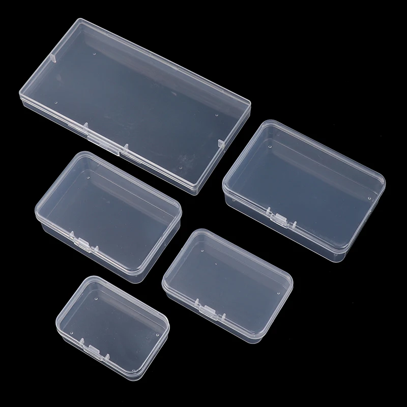 Dustproof Durable Strong Jewelry Storage Case Container Mini Plastic Box Rectangular Box Translucent Box Packing Box Storage Box