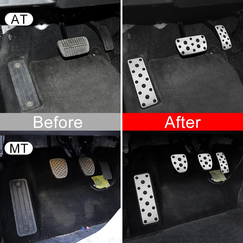 For Subaru XV Forester Outback Impreza Legacy 2006~2018 Car Foot Pedals Accelerator Brake Clutch Pedals Non-Slip Mat Accessories