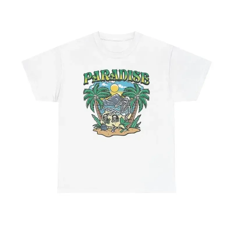 Paradise T Shirt Funny Private Island Living Heavy Cotton