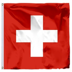 Switzerland Flag 120X120cm (4x4FT) 120g 100D Polyester Double Stitched High Quality Banner 21x21cm 60x60cm 90x90cm