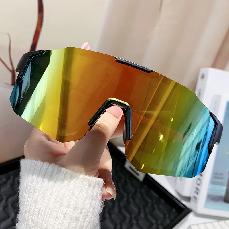 1pcs Unisex Large Frame Sunglasses, Outdoor Sports Glasses for Cycling & Driving