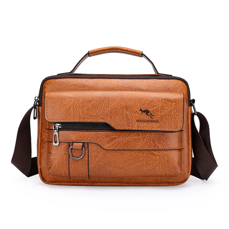 Luksusowa marka męska torba na ramię Crossbody dla męża prezent PU skóra męska biurowa torba biznesowa torba boczna męskie torby