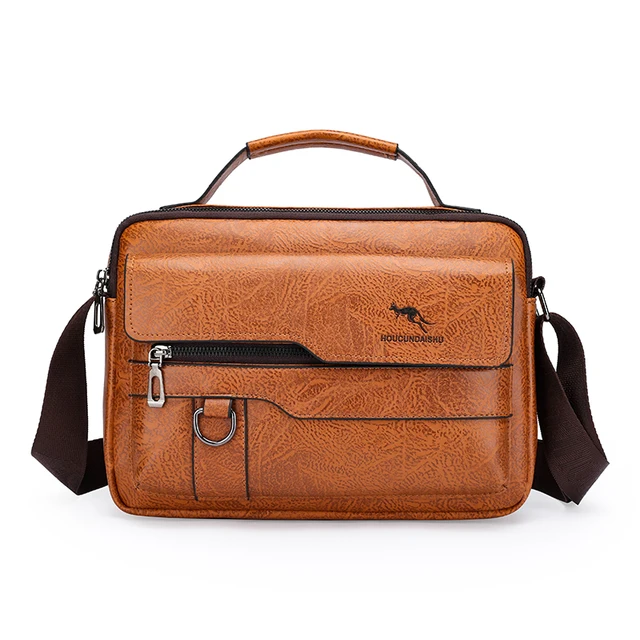 Luksusowa marka męska torba na ramię Crossbody dla męża prezent PU skóra męska biurowa torba biznesowa torba boczna męskie torby