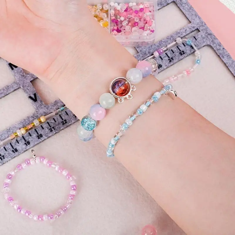 R3MC Nonslip 펠트 재료를 가진 휴대용 구슬 매트 정확한 구슬 배치 보석 제조 트레이를위한 쉬운 깨끗한 표면