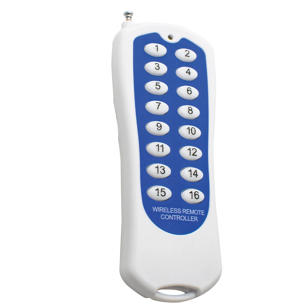 모터 LED 경적 스위치용 RF 무선 리모컨 스위치, 16 채널 송신기 리시버 모듈, DC 12V, 24V, 16 채널, 433MHz
