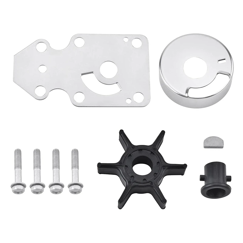 63V-W0078 Water Pump Impeller Repair Kit Fit For Yamaha Impeller Outboards 2 Stroke 9.9 Hp 15 Hp 1996-2019