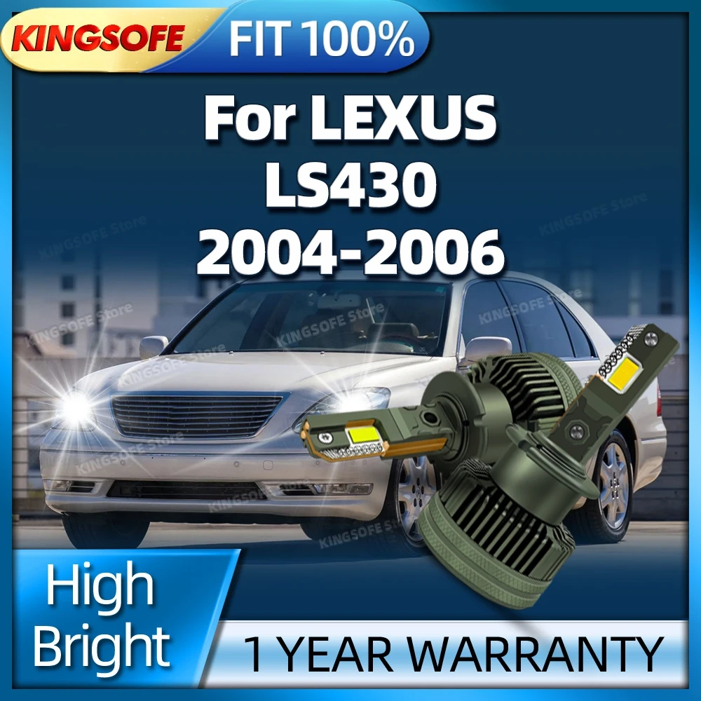 

2PCS LED Lamp Canbus 50000LM Replacement Original HID D2S Car Headlight Bulbs 6000K For LEXUS LS430 2004 2005 2006