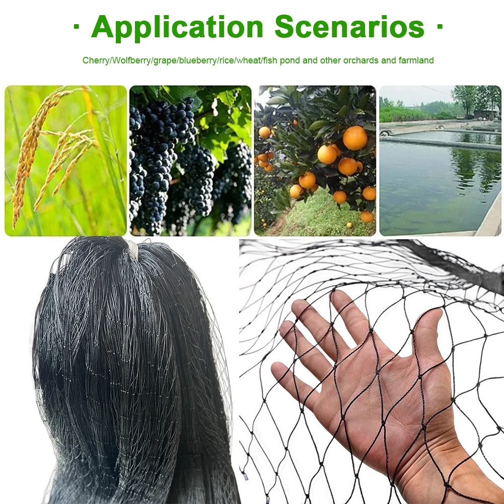 

Nylon Bird Netting Mesh Hawk Netting Protective Garden Bird Net 25 X 50 FT Chicken Coop Netting for Fruit Trees Plants