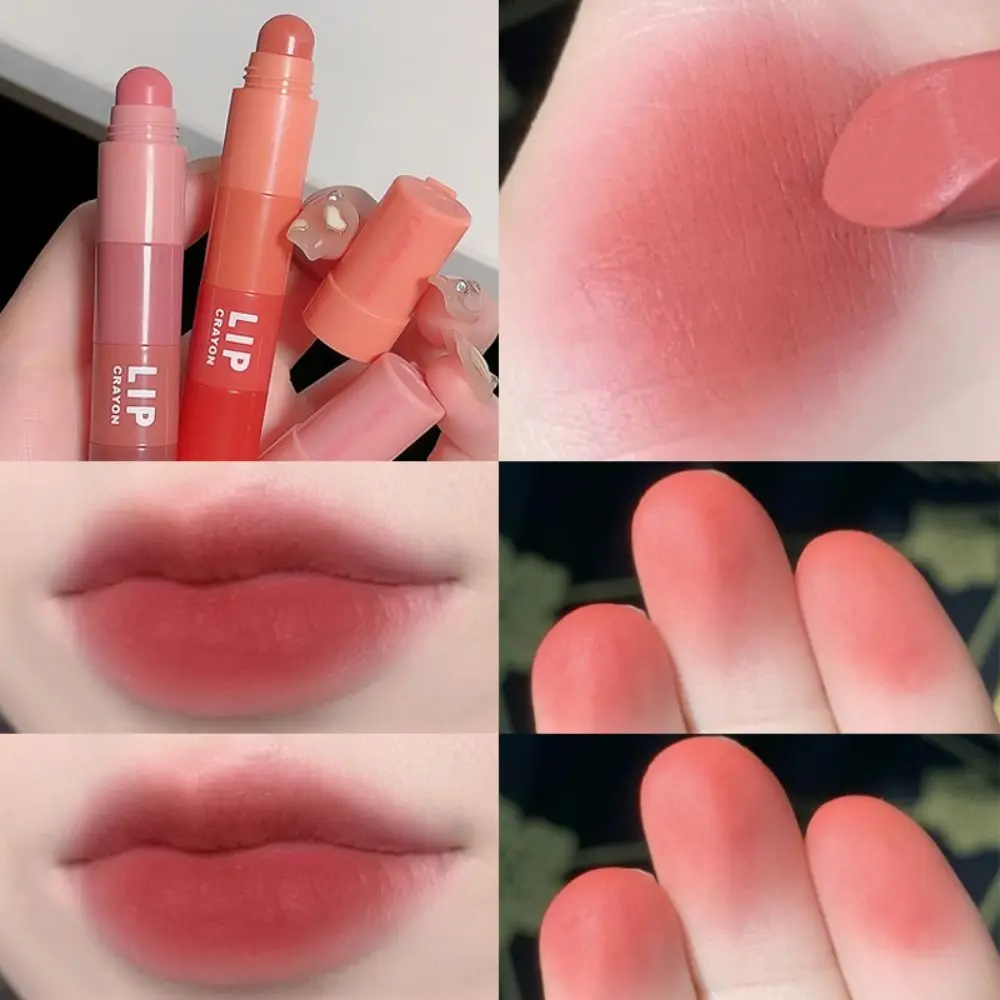 Portable Waterproof 4 In 1 Lip Gloss Lasting Multi-colored Lipliner Non-stick Cup Matte Crayon Lipstick Lip Makeup