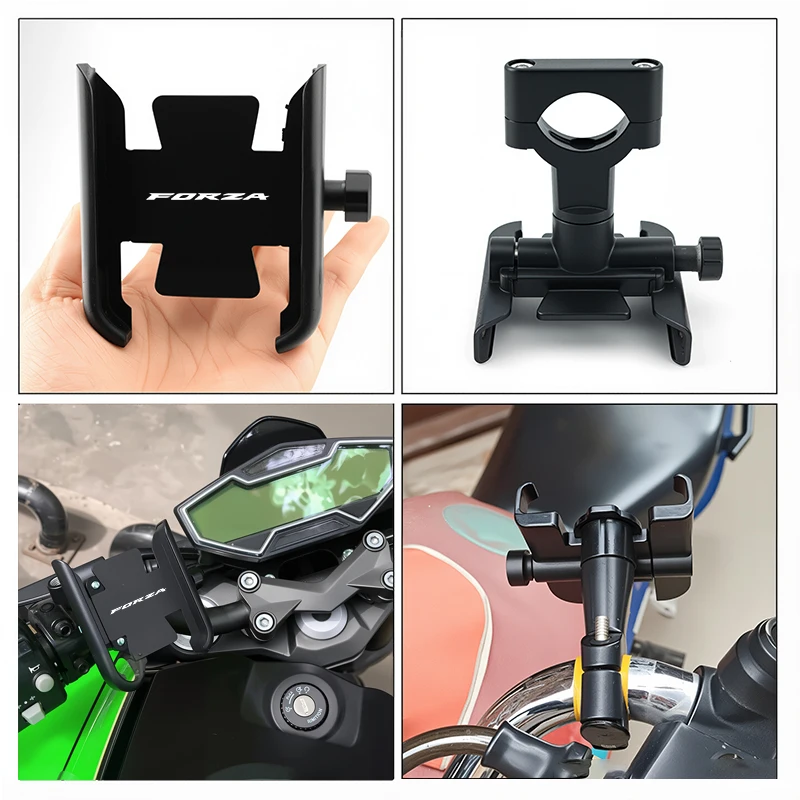 Motorcycle CNC Alloy Handlebar Bracket Mobile Phone GPS Navigation Holder For FORZA HONDA ZA350 forZA 750 350 750 NSS350 NSS
