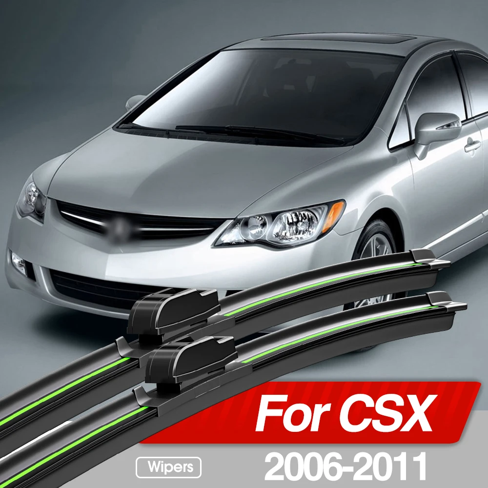 

For Acura CSX 2006-2011 Front Windshield Wiper Blades 2pcs Windscreen Window Accessories 2007 2008 2009 2010