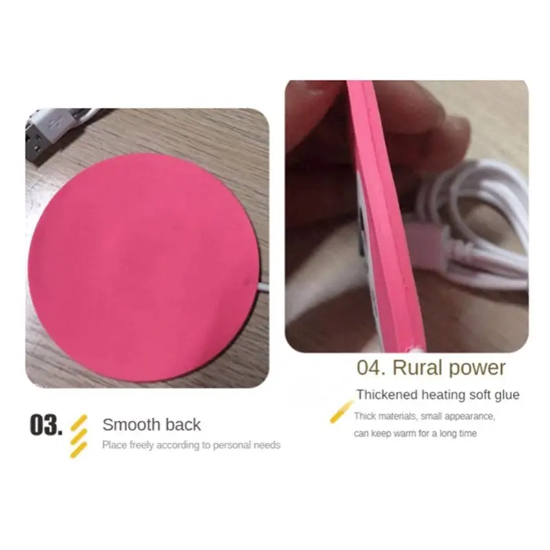 J1UL1N 2 PCS Silicone Heat Pads Pink PVC For Resin Warm Casting Resin Curing Warmer Silicone Bubble Burster Tool For Epoxy Resin