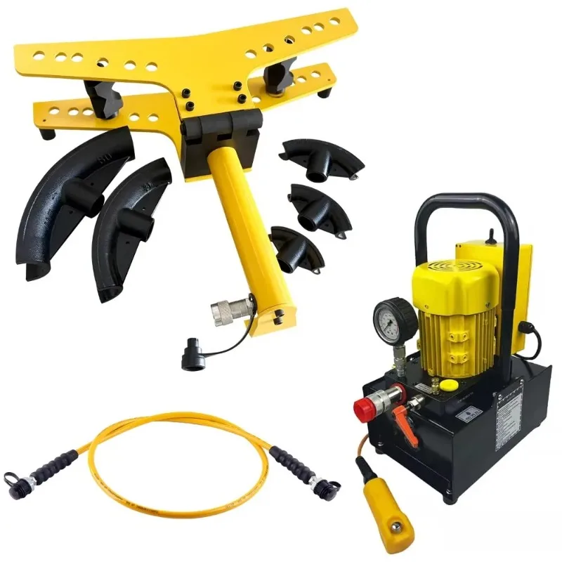 Full set, electric 220V/110V 2-inch hydraulic pipe bender, optional for steel pipes